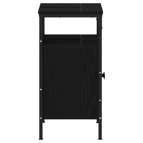 Underskab til håndvask 60x30x60 cm konstrueret træ sort eg