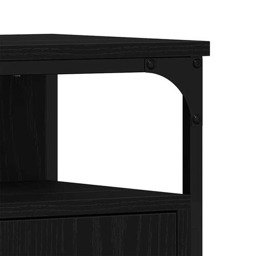 Underskab til håndvask 60x30x60 cm konstrueret træ sort eg