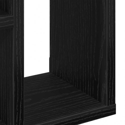 Væghylde 45×16×45 cm i konstrueret træ - sort egetræsfarve