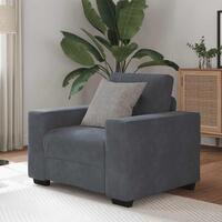 Sofastol 60 cm fløjl mørkegrå