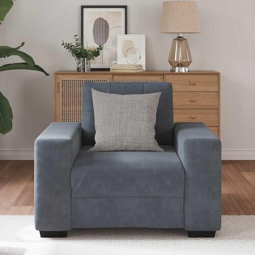 Sofastol 60 cm fløjl mørkegrå