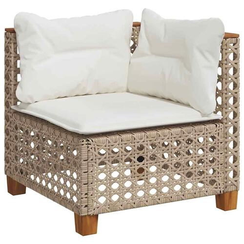 Sofasæt til haven 11 dele med hynder polyrattan beige