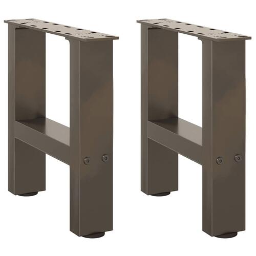 Sofabordben naturstål 2 stk. 40x(30-31) cm stål