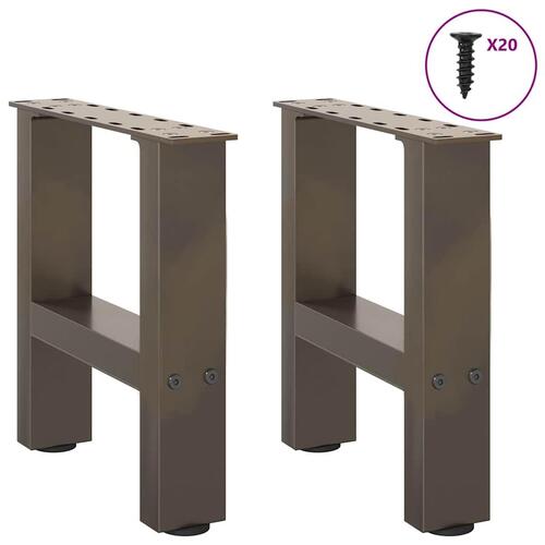 Sofabordben naturstål 2 stk. 40x(30-31) cm stål