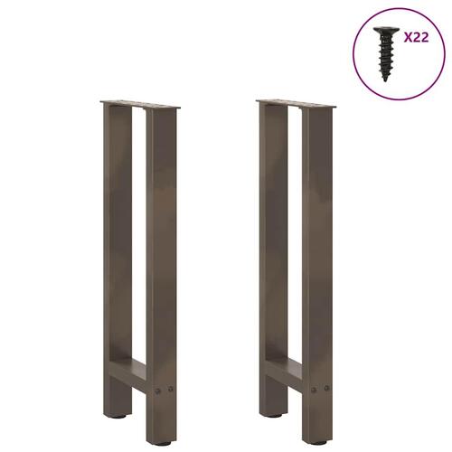 Sofabordben naturstål 2 stk. 38x(72-73) cm stål