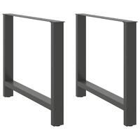 Sofabordben 2 stk. 100x(72-73) cm stål antracitgrå