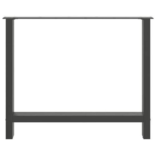 Sofabordben 2 stk. 100x(72-73) cm stål antracitgrå