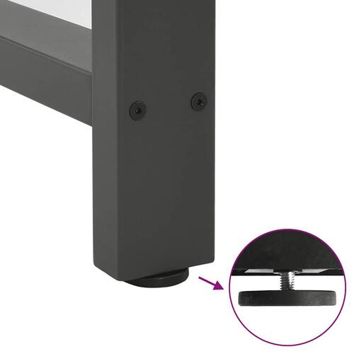 Sofabordben 2 stk. 100x(72-73) cm stål antracitgrå