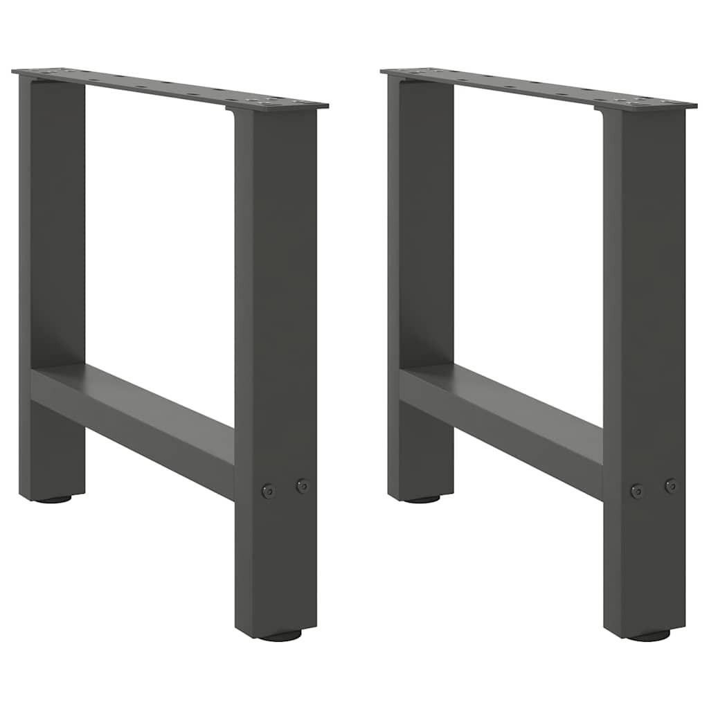 Sofabordben 2 stk. 60x(42-43) cm stål antracitgrå