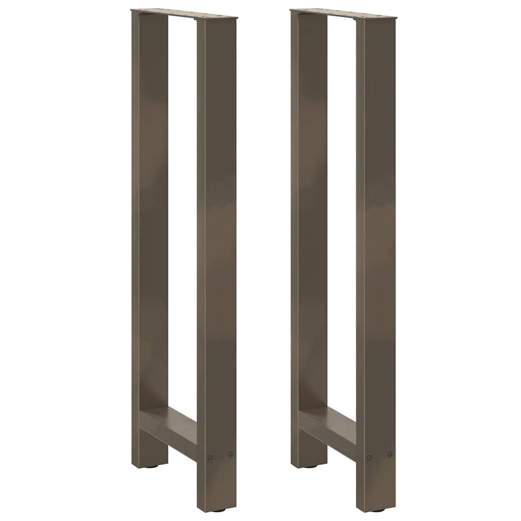Sofabordben naturstål 2 stk. 50x(110-111) cm stål