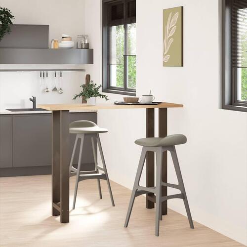 Sofabordben naturstål 2 stk. 50x(110-111) cm stål