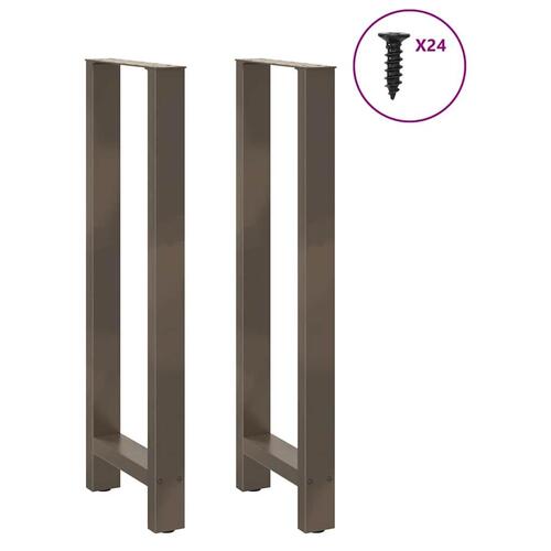 Sofabordben naturstål 2 stk. 50x(110-111) cm stål