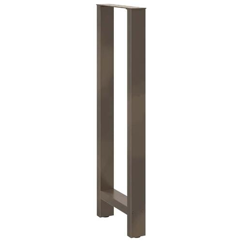 Sofabordben naturstål 2 stk. 50x(110-111) cm stål