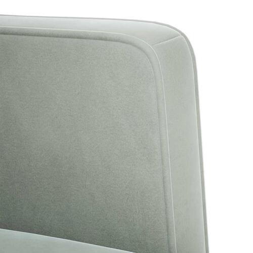 Sofastol med armlæn 53 cm fløjl lysegrå