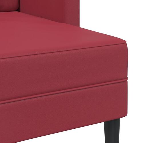 2-personers sofa med chaiselong L-formet 125 cm kunstlæder
