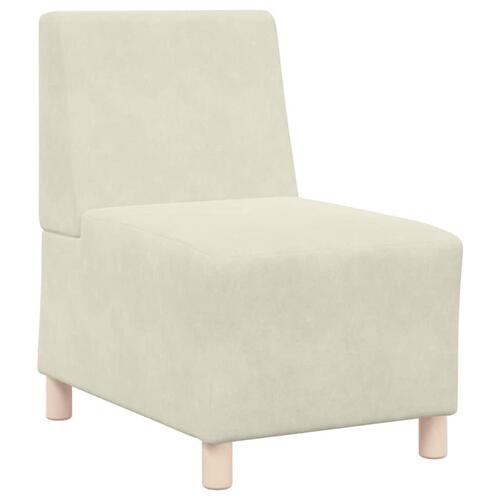 Sofastol 55 cm fløjl cremefarvet