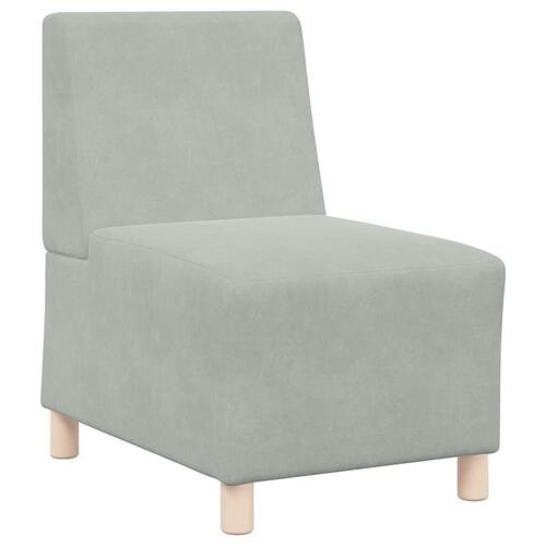 Sofastol 55 cm fløjl lysegrå