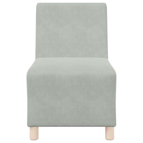 Sofastol 55 cm fløjl lysegrå