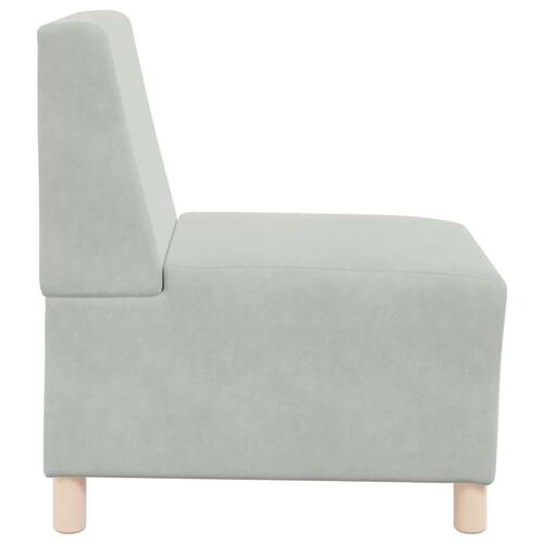 Sofastol 55 cm fløjl lysegrå
