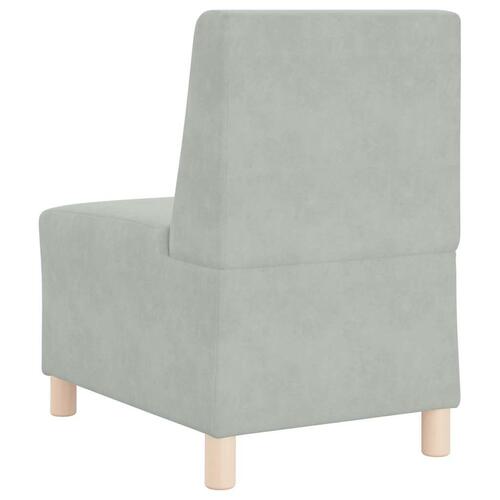 Sofastol 55 cm fløjl lysegrå