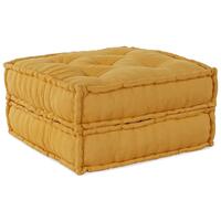 Modulpuf stof 70x70x36 gul