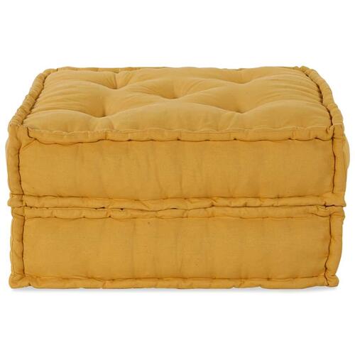Modulpuf stof 70x70x36 gul