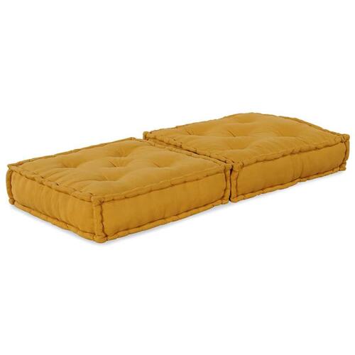 Modulpuf stof 70x70x36 gul