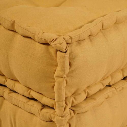 Modulpuf stof 70x70x36 gul