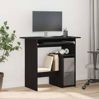 Skrivebord 80 x 45 x 74 cm konstrueret træ sort egetræsfarve