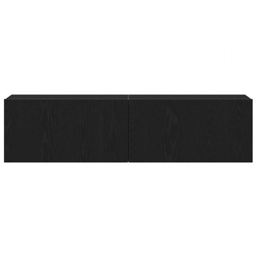 Væghængt tv-bord 120×30×30,5 cm i konstrueret træ - sort eg