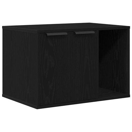 Toiletskjuler til kattebakke 60x40x40cm konstrueret træ sort eg