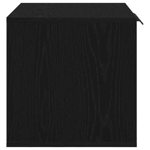 Toiletskjuler til kattebakke 60x40x40cm konstrueret træ sort eg