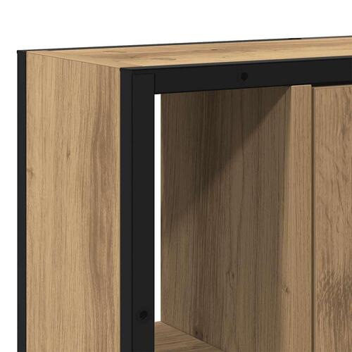 Badeværelsesskab + spejl 60x16x60 cm konstrueret træ kunsteg
