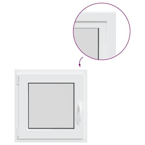 Kældervindue RISOR 60x60 cm Tilt&Drej DIN venstre hvid