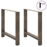 Sofabordben naturstål 2 stk. 70x(72-73) cm stål
