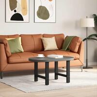 Sofabordben 2 stk. 50x(42-43) cm stål sort