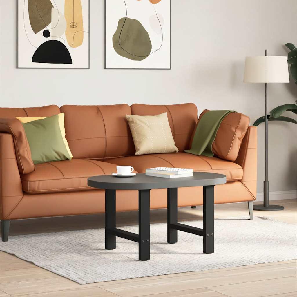 Sofabordben 2 stk. 50x(42-43) cm stål sort