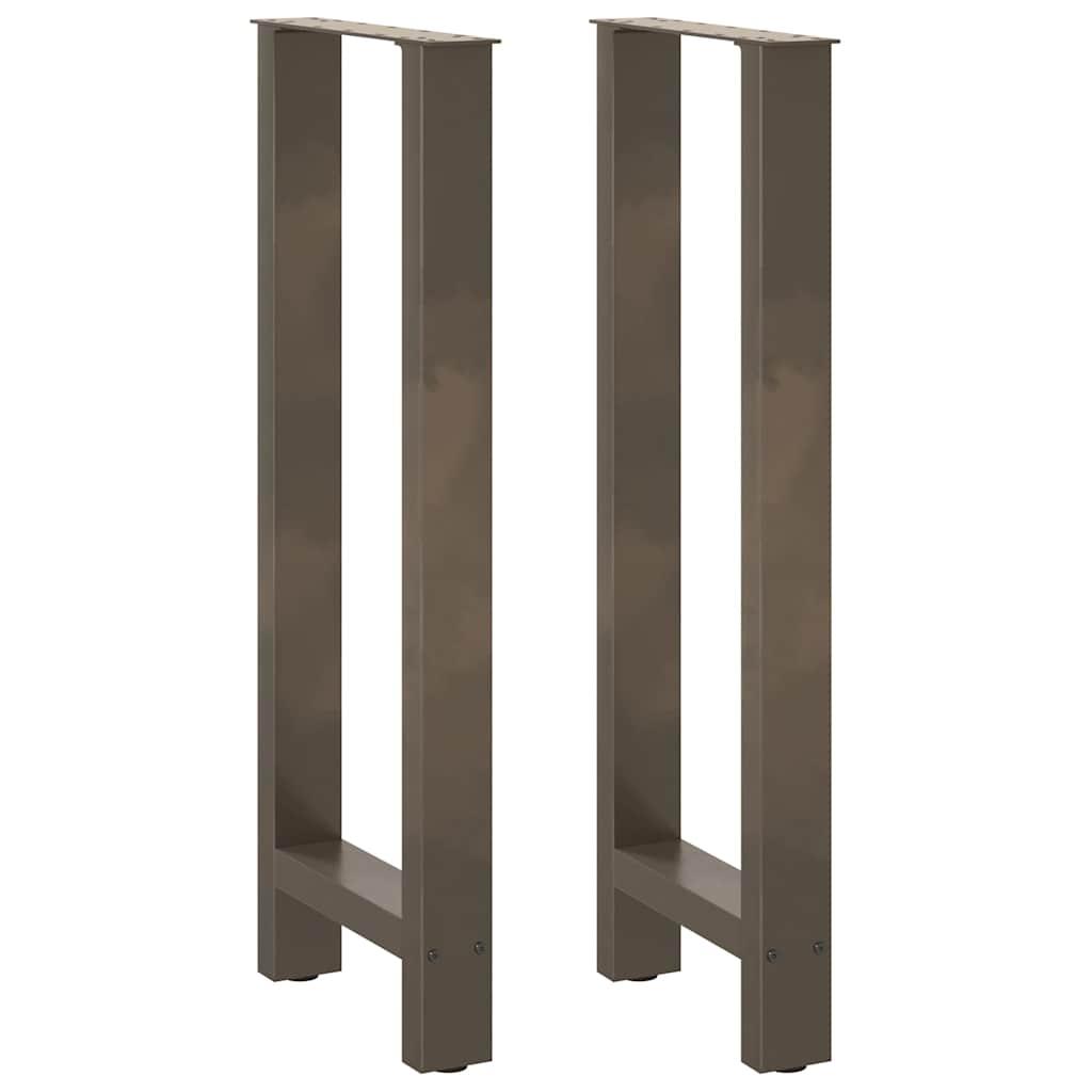 barbordsben naturstål 2 stk. 40x(100-101) cm stål