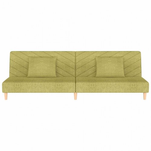 2-personers sovesofa med 2 puder - grøn