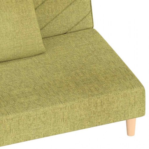 2-personers sovesofa med 2 puder - grøn