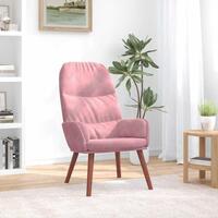 Lænestol fløjl pink