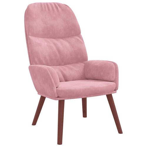 Lænestol fløjl pink