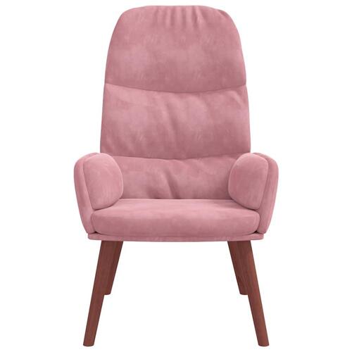 Lænestol fløjl pink