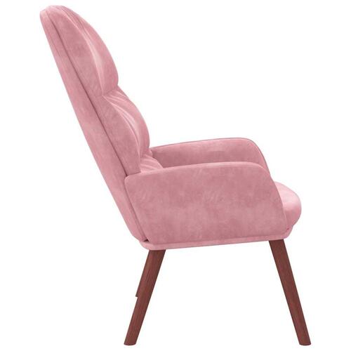 Lænestol fløjl pink