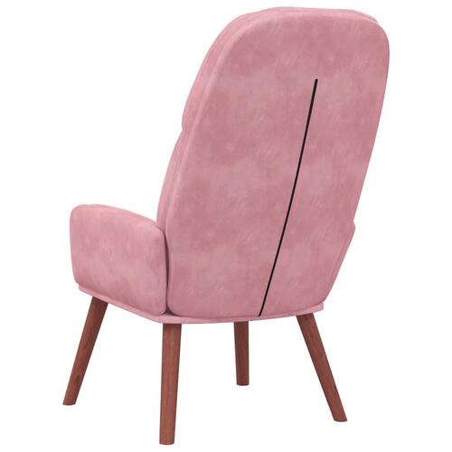 Lænestol fløjl pink