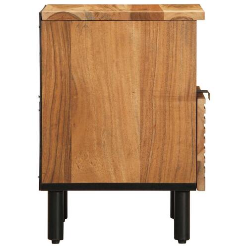 Sengeborde 2 stk. 40x33x46 cm massivt akacietræ