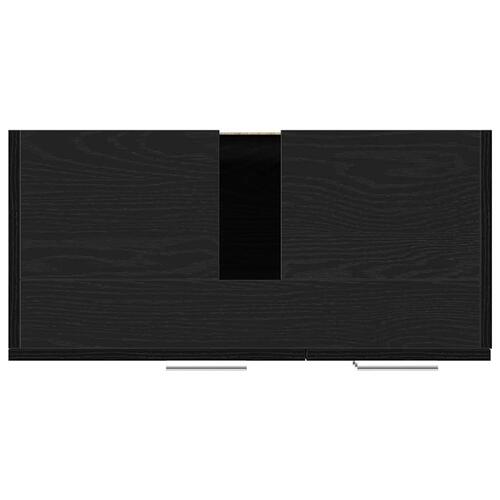 Underskab til håndvask 63x30x54 cm konstrueret træ sort egetræ