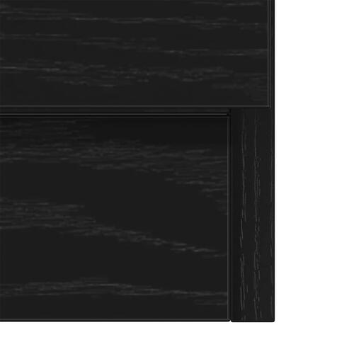 Underskab til håndvask 63x30x54 cm konstrueret træ sort egetræ