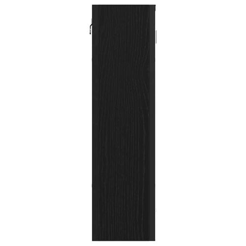 Badeværelsesskab + spejl 60x16x60 cm konstrueret træ sort eg