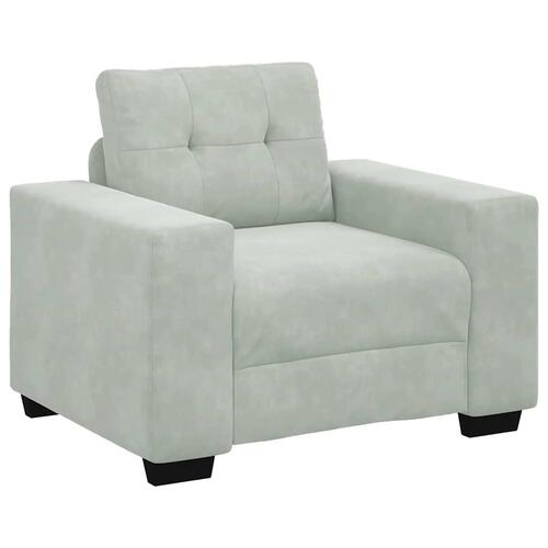 Sofastol 60 cm fløjl lysegrå